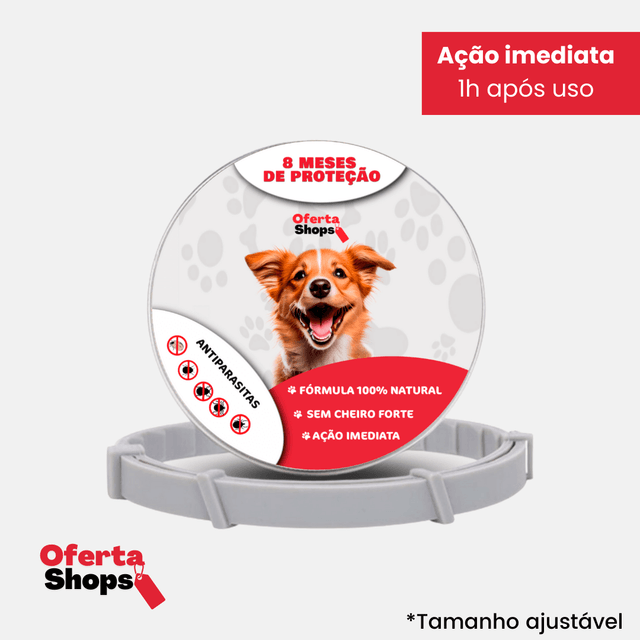 SafePet - Colar Anti Parasitas Premium [8 meses de proteção]